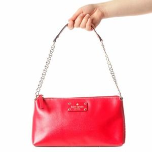 Kate Spade Byrd Wellesley Red Leather Shoulder Bag
